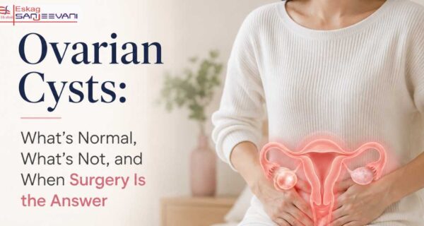 Ovarian cysts size