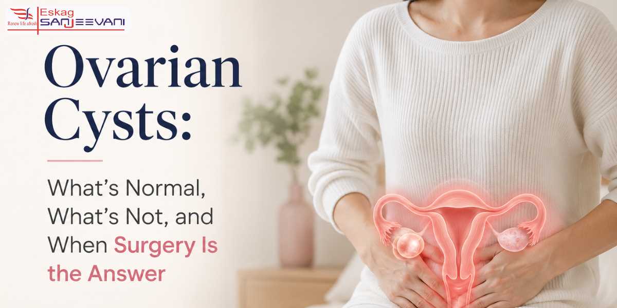 Ovarian cysts size