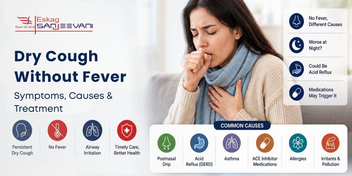 dry cough without fever